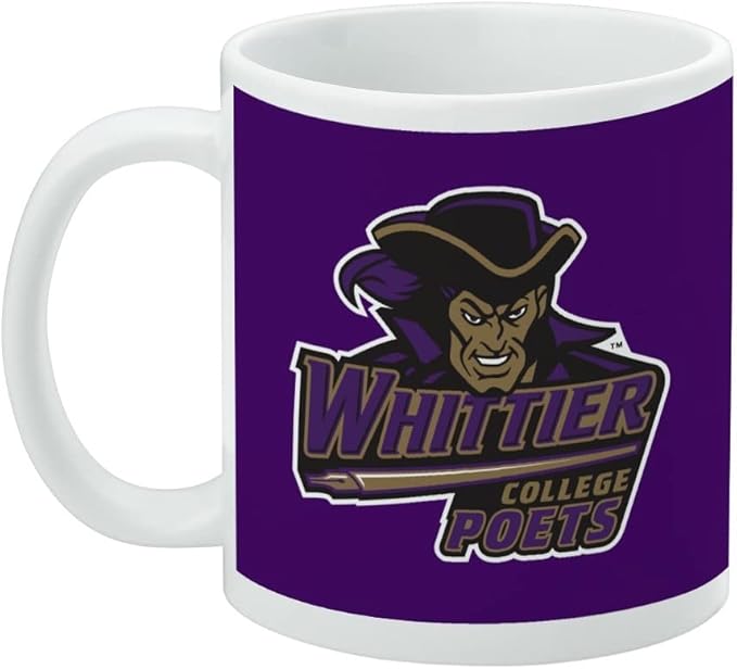 Whittier College Primary Logo Ceramic Coffee Mug, Novelty Gift Mugs for Coffee, Tea and Hot Drinks, 11oz, White
