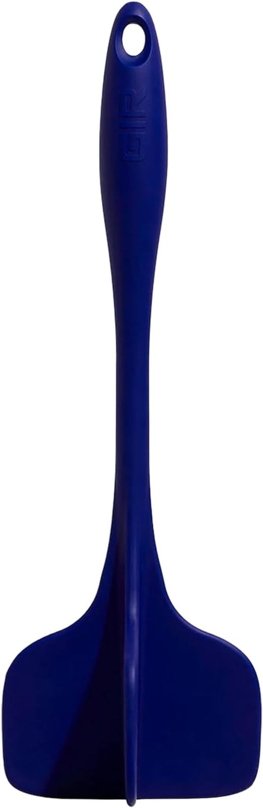 GIR: Get It Right Silicone Potato Masher & Quad Meat Chopper - 12 In Navy - Heat Resistant up to 425°F Fiberglass Core - 7-Blade Ground Meat Chopper & Food Masher - Dishwasher Safe Kitchen Gadget
