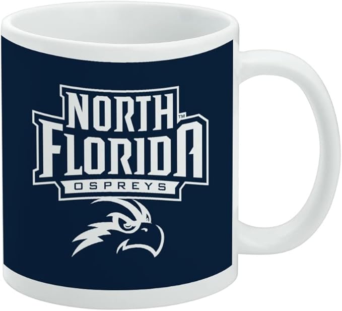 North Florida Primary Logo Ceramic Coffee Mug, Novelty Gift Mugs for Coffee, Tea and Hot Drinks, 11oz, White
