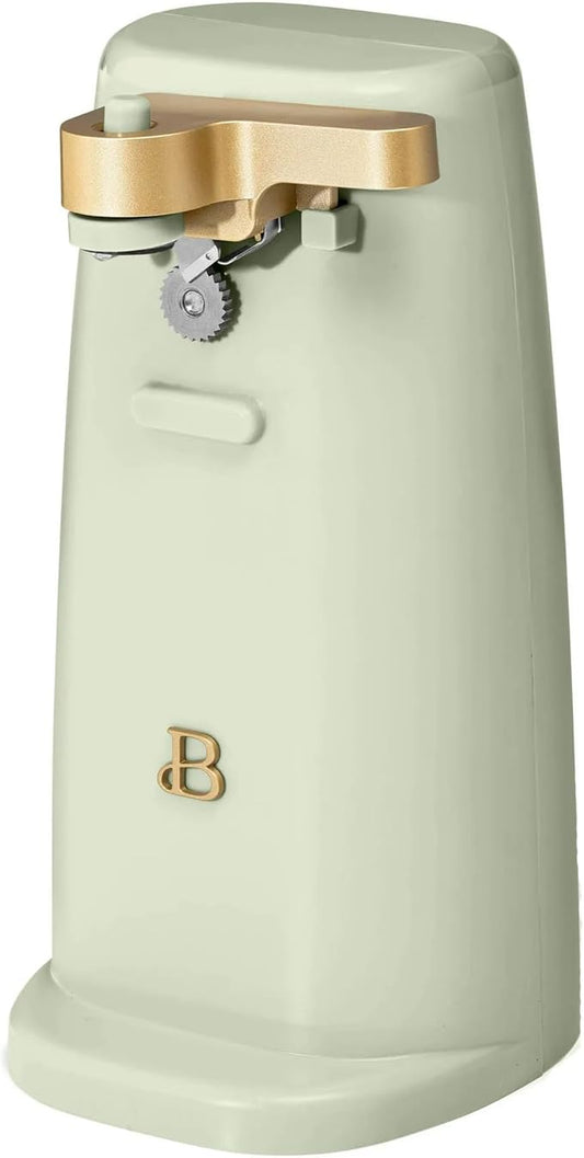 Beautiful Automatic Can Opener Kit, Hands-Free Electric Opener with Safety Auto-Stop & Magnetic Lid Catcher, Special Edition (Green)