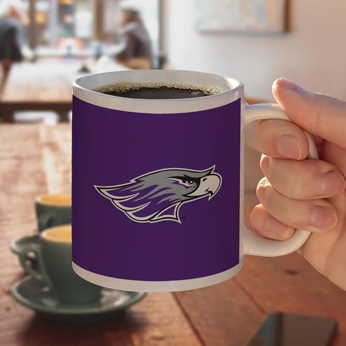 UW Whitewater Primary Logo Ceramic Coffee Mug, Novelty Gift Mugs for Coffee, Tea and Hot Drinks, 11oz, White