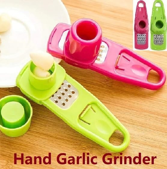 Red Hand Garlic Grinder-Small Hand Grinder for Garlic, 2024 New Hand Press Garlic Chopper, Hand Pepper Grinder, Garlic Press Hand Specialty Tools Kitchen and Dining, 1