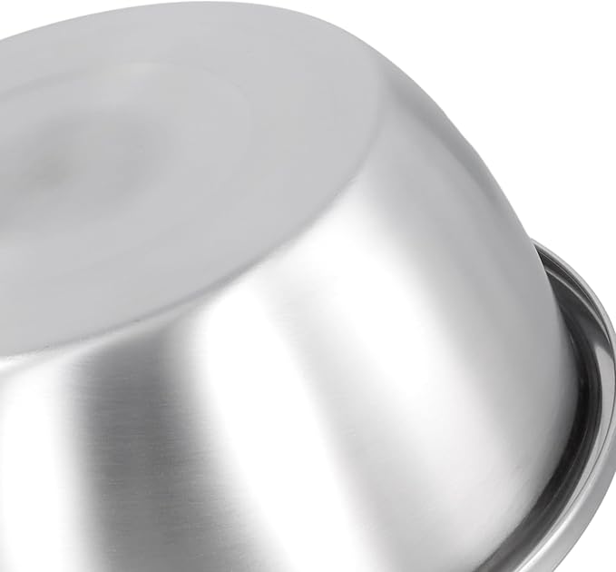 4 PCS 5QT Stainless Steel Colander Set with Mixing Bowls, Multi-Use Kitchen Strainer for Washing Vegetables Fruits Rice, Dishwasher Safe