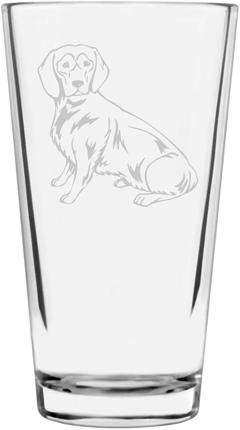 Alpine Dachsbracke Custom Personalized Dog Themed Etched All Purpose 16oz Pint Glass