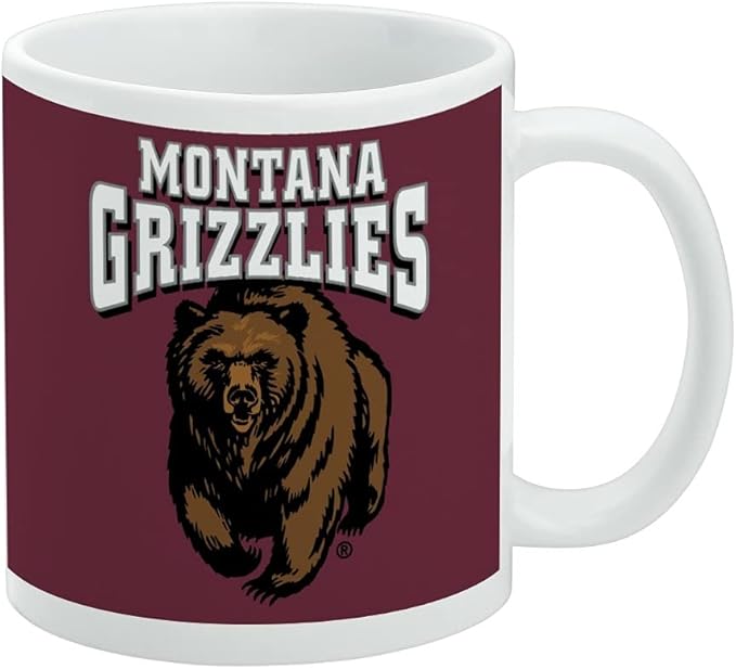 University of Montana Primary Logo Ceramic Coffee Mug, Novelty Gift Mugs for Coffee, Tea and Hot Drinks, 11oz, White