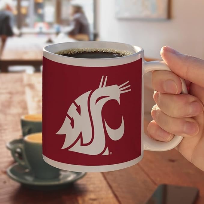 Washington St Primary Logo Ceramic Coffee Mug, Novelty Gift Mugs for Coffee, Tea and Hot Drinks, 11oz, White