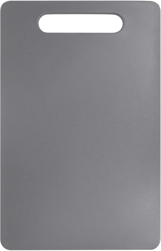 Fotouzy Plastic Utility Cutting Board with Handles, Food Safe PP Material, BPA Free, Dishwasher Safe, Thick Chopping Board, Large Size, Easy Grip Handle, for Kitchen (Gray), 15.5" X 10"