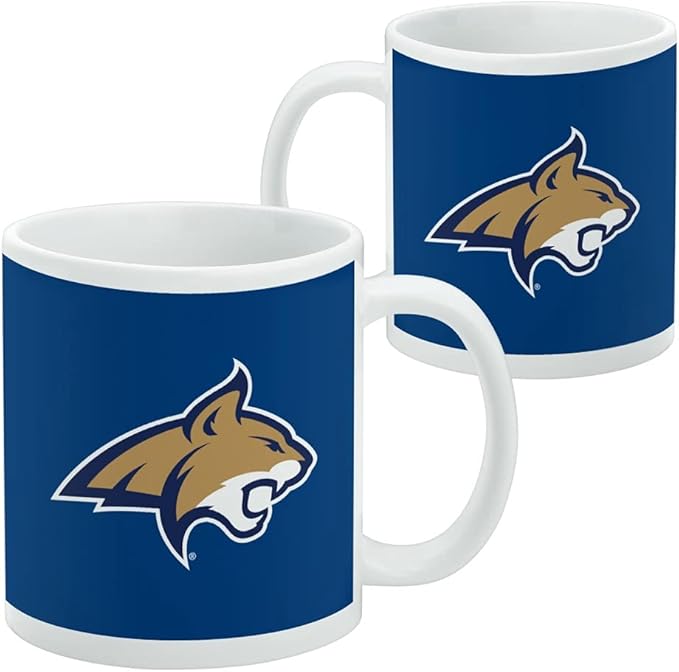 Montana State University Primary Logo Ceramic Coffee Mug, Novelty Gift Mugs for Coffee, Tea and Hot Drinks, 11oz, White