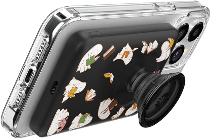 Popsockets PowerPack for MagSafe, Portable Phone Charger, Magnetic Wireless Portable Charger, 5000mAh, Halloween Spooky Book Club