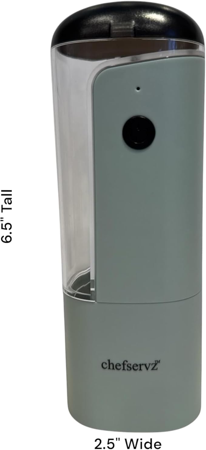 Electric Salt and Pepper Grinder Set, USB Rechargeable, 6.5" Tall, with Charging Stand, Adjustable Coarseness