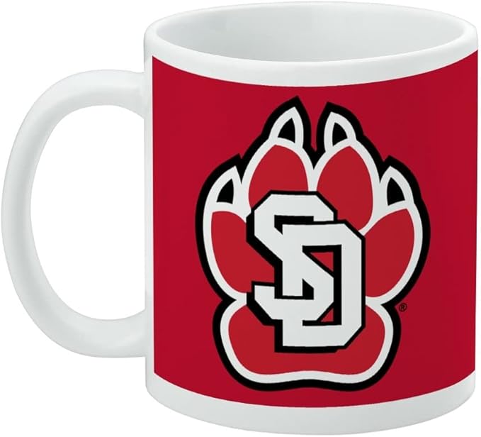 South Dakota Primary Logo Ceramic Coffee Mug, Novelty Gift Mugs for Coffee, Tea and Hot Drinks, 11oz, White