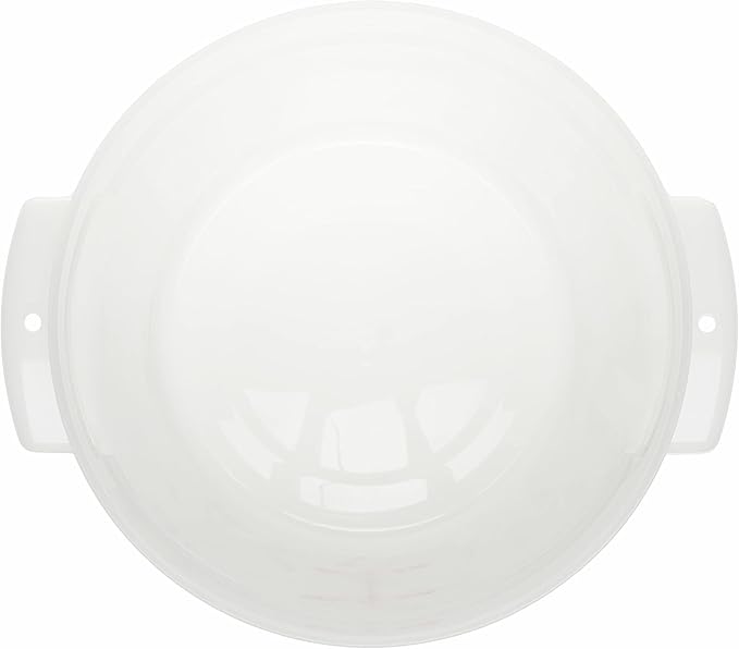 Carlisle FoodService Products Storplus Round Food Storage Container with Stackable Design for Catering, Buffets, Restaurants, Polyethylene (Pe), 6 Quart, White, (Pack of 12)