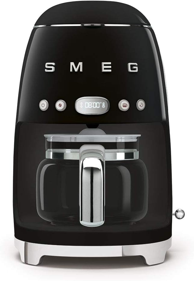 Smeg Retro Drip Coffee Machine and 2-Slice Toaster Bundle (Black)