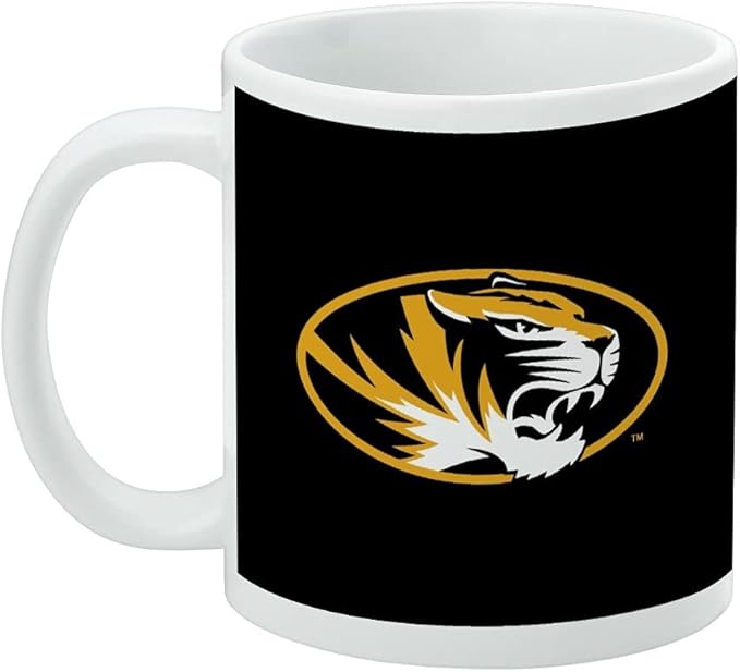 University of Missouri Primary Logo Ceramic Coffee Mug, Novelty Gift Mugs for Coffee, Tea and Hot Drinks, 11oz, White
