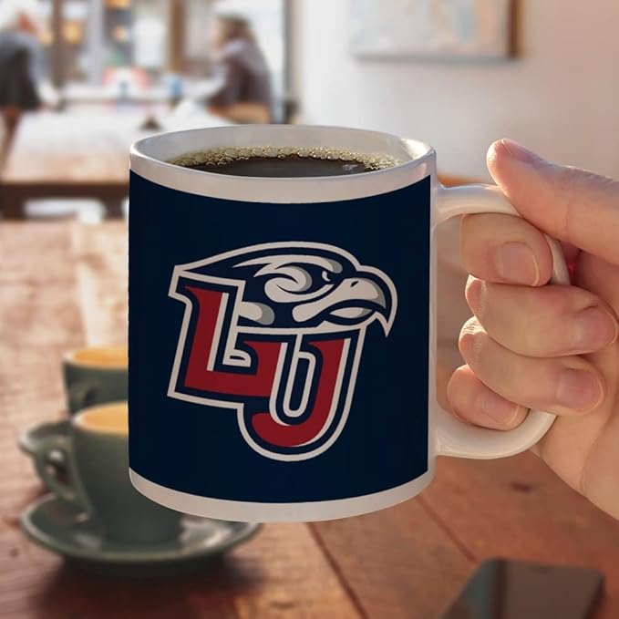 Liberty University Primary Logo Ceramic Coffee Mug, Novelty Gift Mugs for Coffee, Tea and Hot Drinks, 11oz, White
