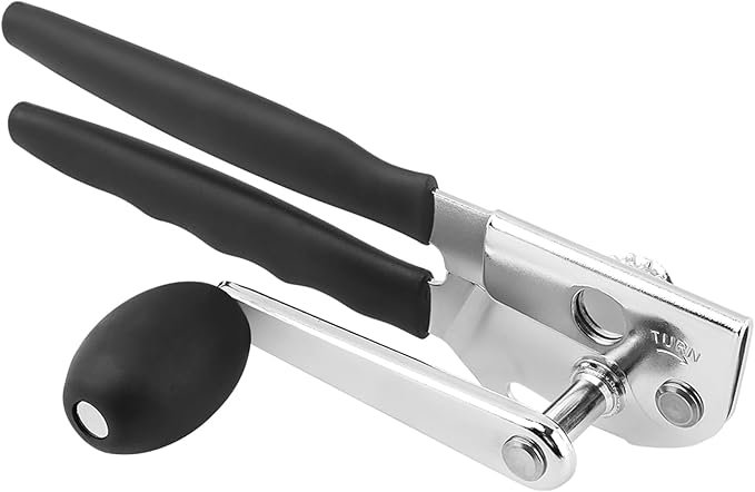 Manual Can Opener, Heavy Duty Ergonomic Design with Folding Crank Handle, Smooth Edge Cutting for Home & Commercial Use, Senior-Friendly, Durable Stainless Steel Construction