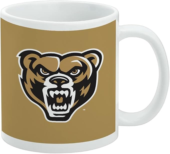 Oakland University Primary Logo Ceramic Coffee Mug, Novelty Gift Mugs for Coffee, Tea and Hot Drinks, 11oz, White