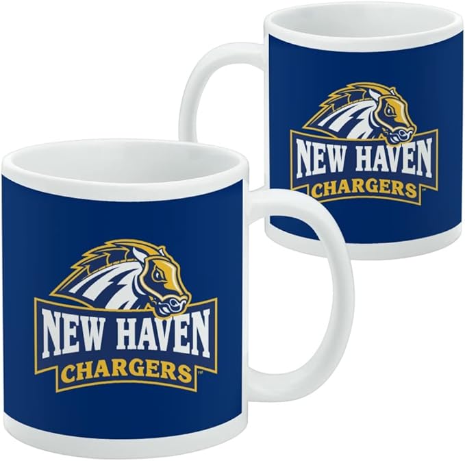 New Haven Primary Logo Ceramic Coffee Mug, Novelty Gift Mugs for Coffee, Tea and Hot Drinks, 11oz, White