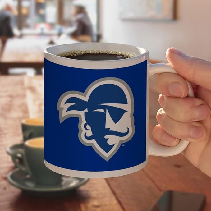 Seton Hall Primary Logo Ceramic Coffee Mug, Novelty Gift Mugs for Coffee, Tea and Hot Drinks, 11oz, White