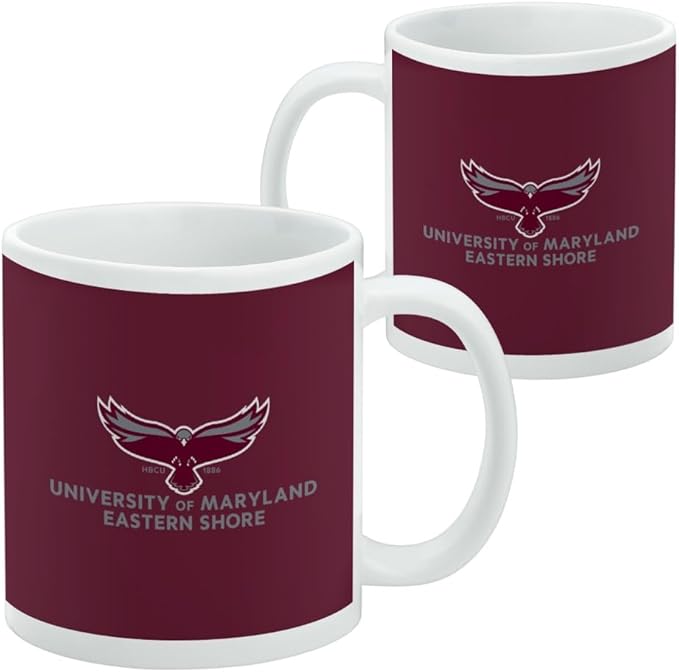 University of Maryland Eastern Shore Primary Logo Ceramic Coffee Mug, Novelty Gift Mugs for Coffee, Tea and Hot Drinks, 11oz, White