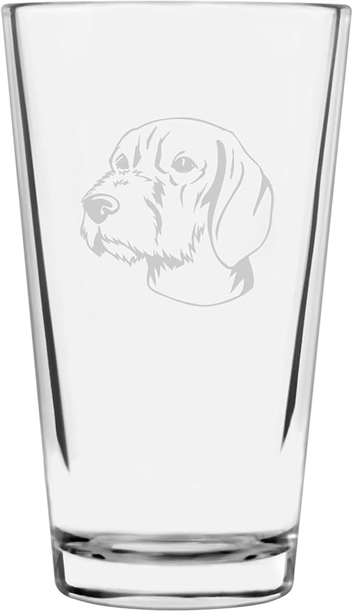 Wirehaired Vizsla Customizable Dog Themed Etched All Purpose 16oz Pint Glass