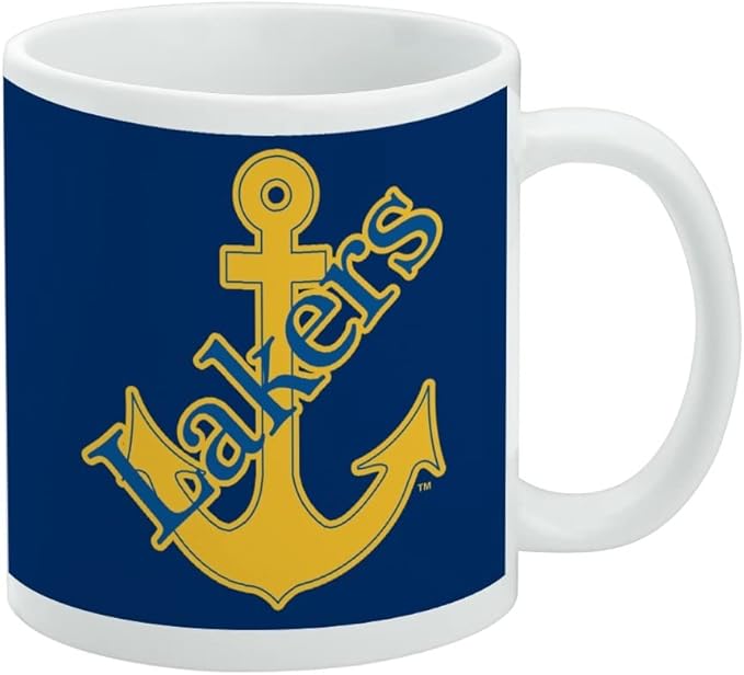 Lake Superior State University Primary Ceramic Coffee Mug, Novelty Gift Mugs for Coffee, Tea and Hot Drinks, 11oz, White
