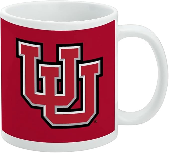 University of Utah Logo Ceramic Coffee Mug, Novelty Gift Mugs for Coffee, Tea and Hot Drinks, 11oz, White