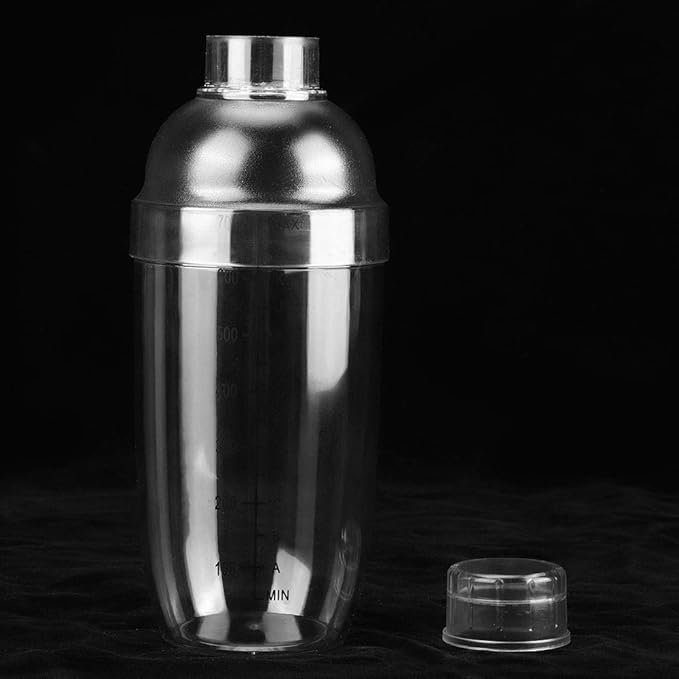 Drink Shakers Cocktail, Plastic Thickened Cocktail Shakers with Clear Scale for Mocktails, Margarita, Bar Bartender Tool for Beginners, Home Bar