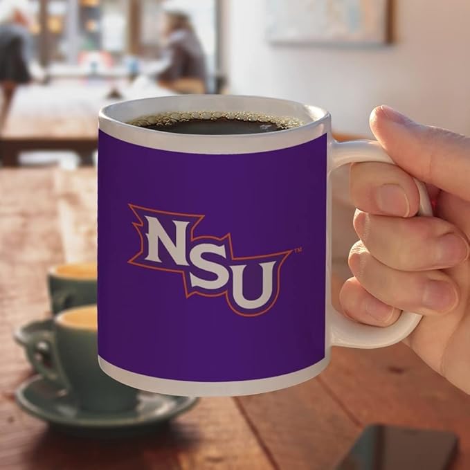 Northwestern State University Primary Ceramic Coffee Mug, Novelty Gift Mugs for Coffee, Tea and Hot Drinks, 11oz, White
