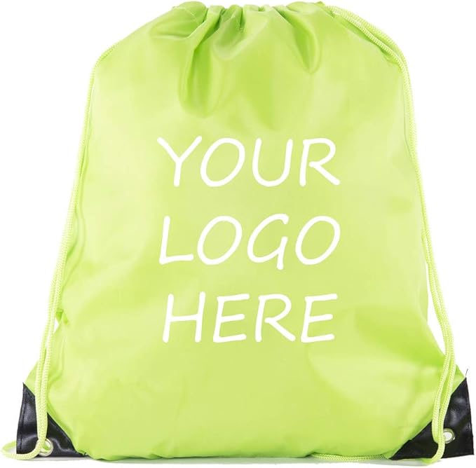 Mato & Hash Custom Bags With Your Logo |50PK Promotional Drawstring Backpack - 50PK Lime CE2500