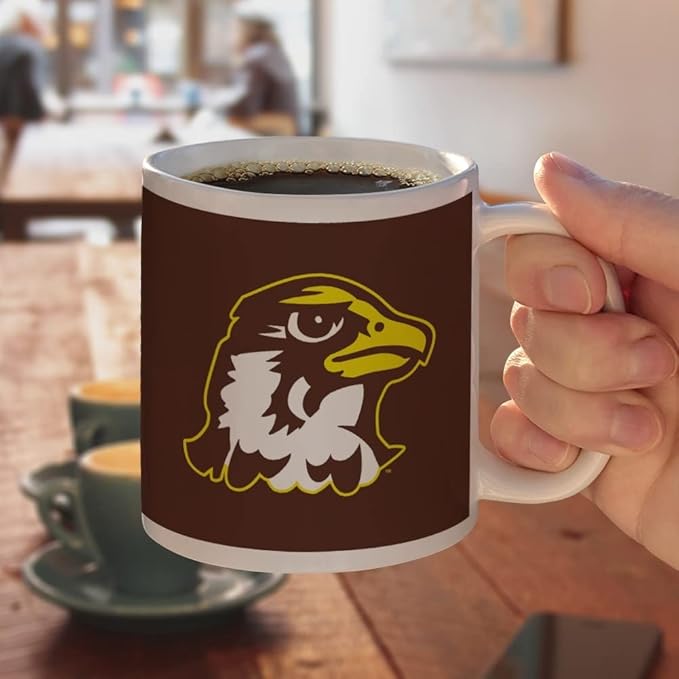 Quincy University Primary Logo Ceramic Coffee Mug, Novelty Gift Mugs for Coffee, Tea and Hot Drinks, 11oz, White