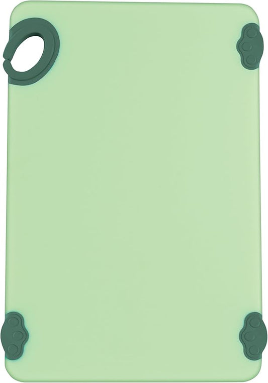 Winco Non-Slip Cutting Board with Hook, 12" x 18", Green