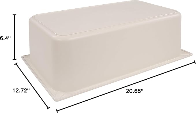 Carlisle FoodService Products CM110002 Coldmaster ABS Standard Full-Size Food Pan, 15 qt. Capacity, 20.68 x 12.72 x 6.40", White
