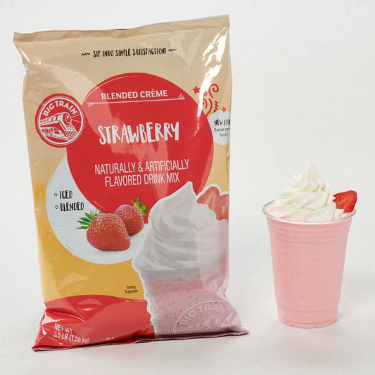 Big Train Strawberry Blended Crème Beverage Mix, 3.5 Pound (Pack of 1)