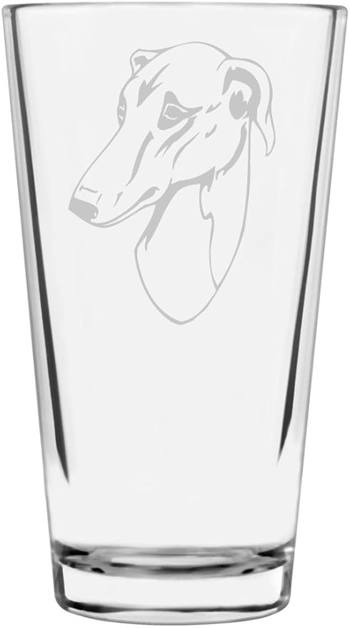 Chippiparai Custom Personalized Dog Themed Etched All Purpose 16oz Pint Glass