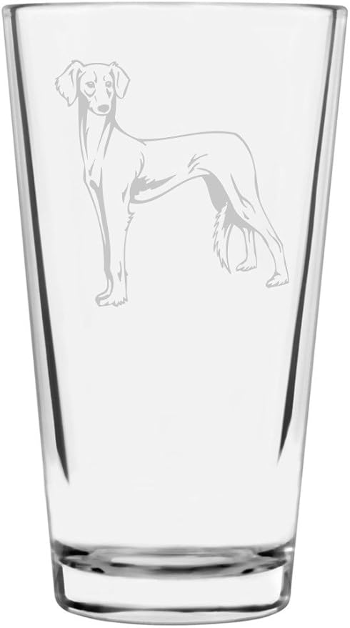Mudhol Hound Custom Personalized Dog Themed Etched All Purpose 16oz Pint Glass