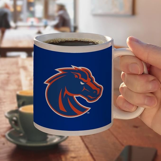 Boise State University Primary Logo Ceramic Coffee Mug, Novelty Gift Mugs for Coffee, Tea and Hot Drinks, 11oz, White