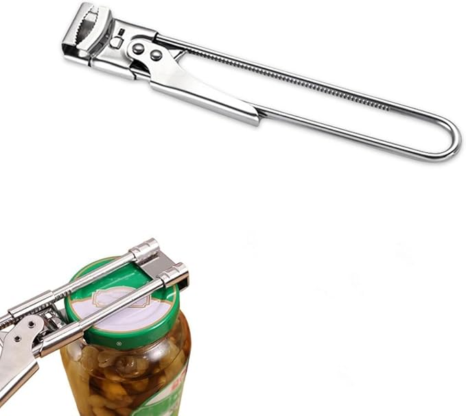 Adjustable Multifunctional Stainless Steel Can Opener, Adjustable Grip Jar Opener Multifunctional Retractable Bottle Opener, Manual Can Openers Jar Lid Gripper Cover Remover Kitchen Gadget (A#1PCS)