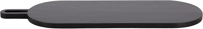 Kate and Laurel Staven Transitional Capsule Serving Board; 30 x 11; Black; Modern Food-Safe Charcuterie Board Made from Solid Mango Wood for Use as Kitchen Countertop Cheese Board