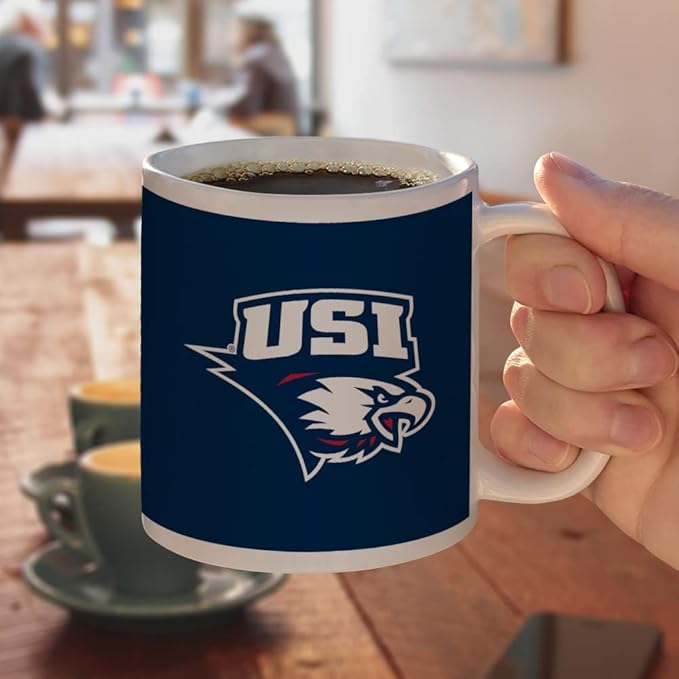 Southern Indiana Primary Logo Ceramic Coffee Mug, Novelty Gift Mugs for Coffee, Tea and Hot Drinks, 11oz, White