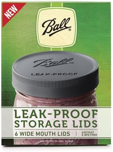 Ball Mason Jar Leak-Proof Lids, Wide Mouth, 6 CT (Pack of 24)
