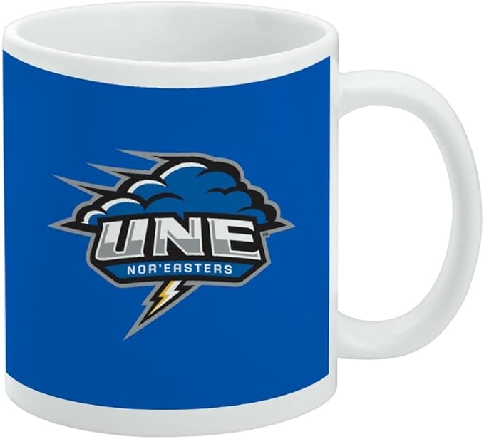 University of New England Primary Logo Ceramic Coffee Mug, Novelty Gift Mugs for Coffee, Tea and Hot Drinks, 11oz, White