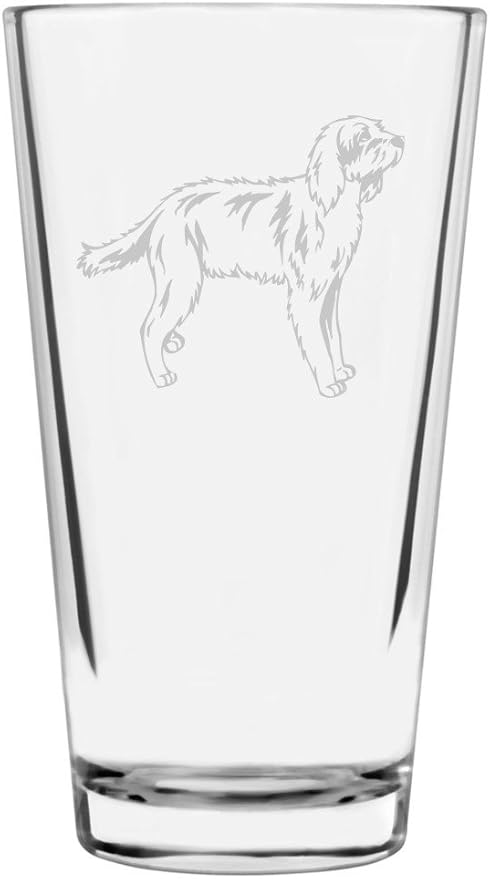 Briquet Griffon Vendeen Custom Personalized Dog Themed Etched All Purpose 16oz Pint Glass