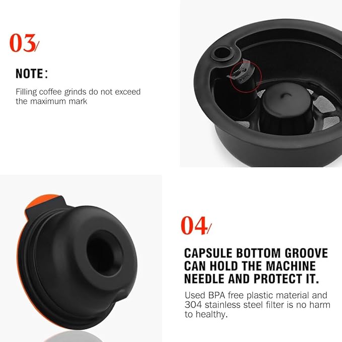 Reusable Coffee Capsules 60ml Expresso Pod Filter For Bos2ch Tassim0oo Tas Maker Compatibility Models For TAS1003GB TAS1401GB Vivy CTPM05UC