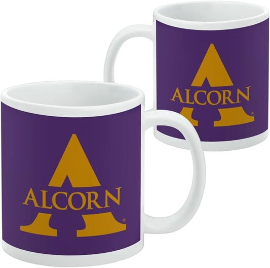Alcorn Primary Logo Ceramic Coffee Mug, Novelty Gift Mugs for Coffee, Tea and Hot Drinks, 11oz, White