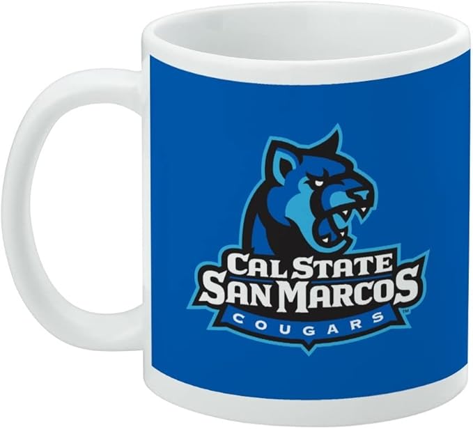 California State University San Marcos Primary Logo Ceramic Coffee Mug, Novelty Gift Mugs for Coffee, Tea and Hot Drinks, 11oz, White