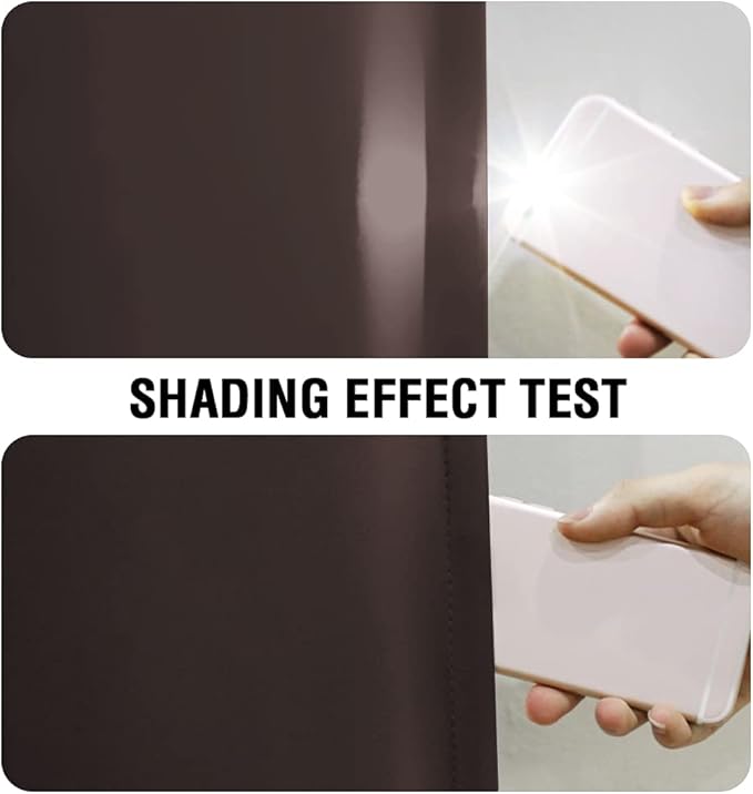 H.VERSAILTEX 100% Blackout Curtains 84 Inches Long (2 Layers) Full Light Blocking Window Curtain Draperies with Black Liner for Bedroom Thermal Insulated Soft Thick Silky Grommet 2 Panels, Brown