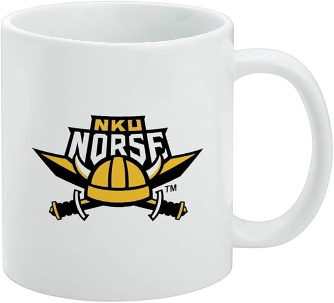 Northern Kentucky Norse Logo Ceramic Coffee Mug, Novelty Gift Mugs for Coffee, Tea and Hot Drinks, 11oz, White