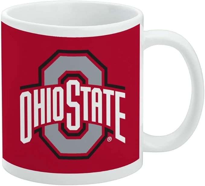 The Ohio State University Primary Logo Ceramic Coffee Mug, Novelty Gift Mugs for Coffee, Tea and Hot Drinks, 11oz, White