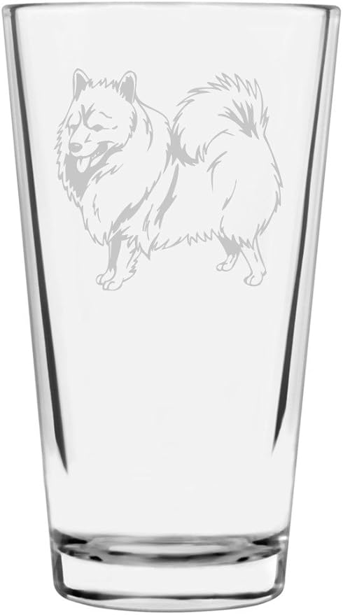 German Spitz Custom Personalized Dog Themed Etched All Purpose 16oz Pint Glass